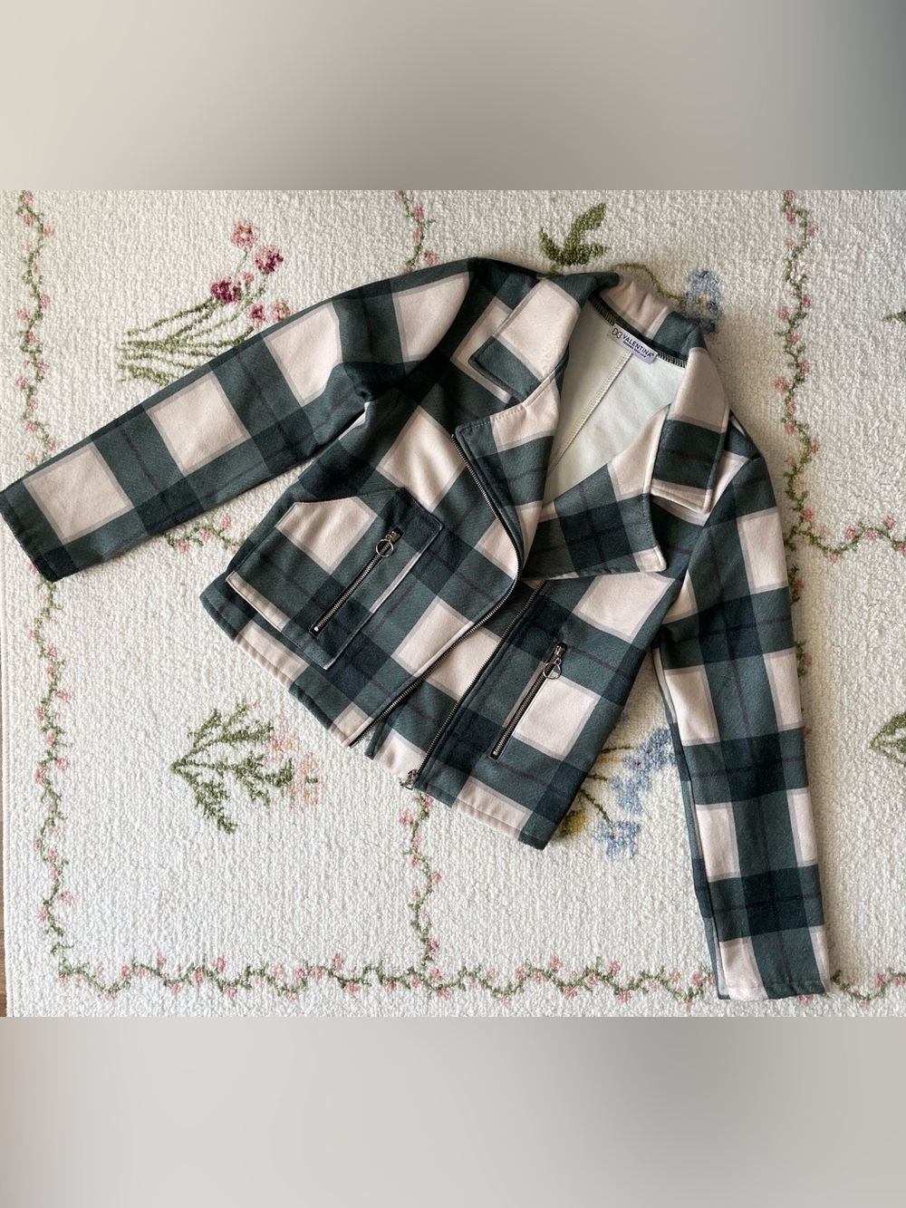Valentina Plaid Zip Jacket